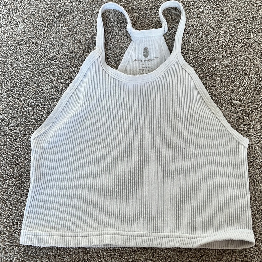 White free people (FP) movment cropped tank size XS/S
